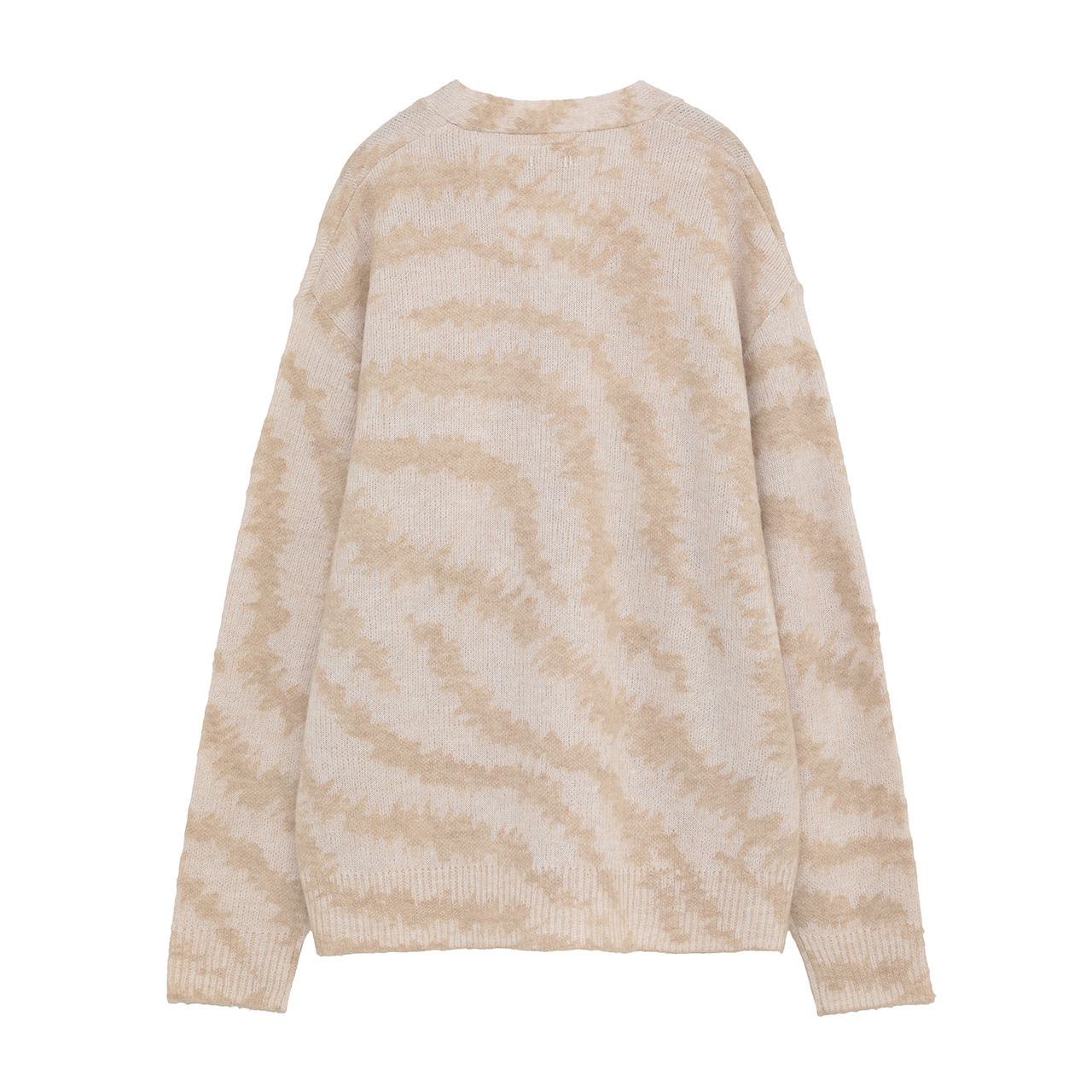 ゼブラ柄 ジャカード モヘアニット カーディガン(UNISEX)