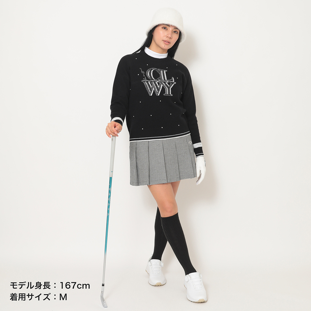 8WAYストレッチ千鳥チェックスカート (WOMENS)