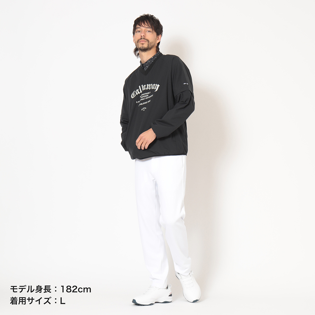 ポリエステルリップ2WAY撥水Vネックブルゾン (MENS)