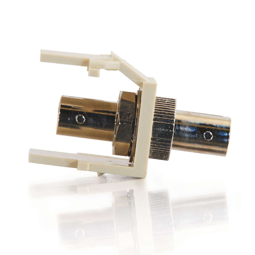 Snap-In ST Fiber Optic F/F Keystone Insert Module - Ivory
