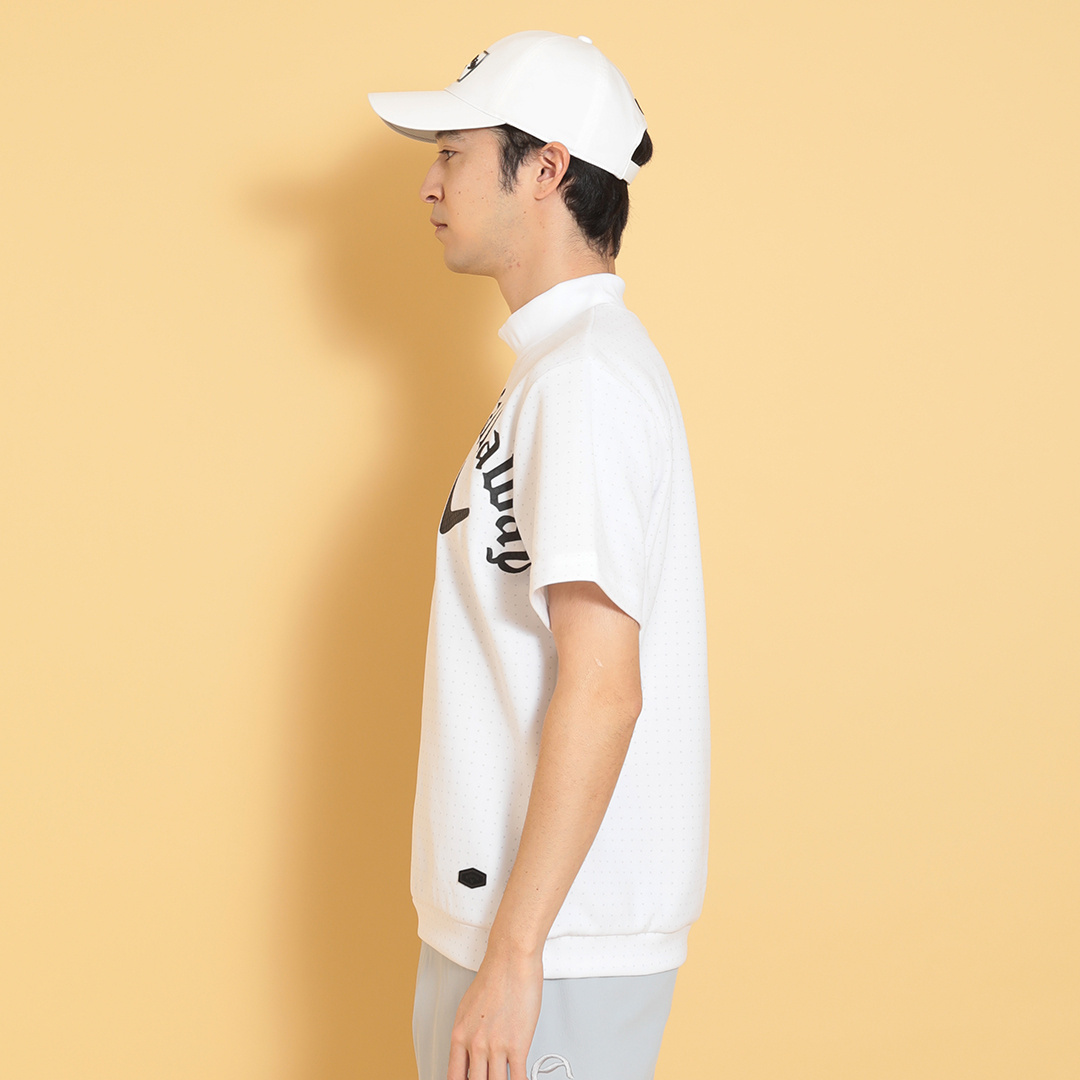 ドットプリント半袖モックネックスウェット (MENS)