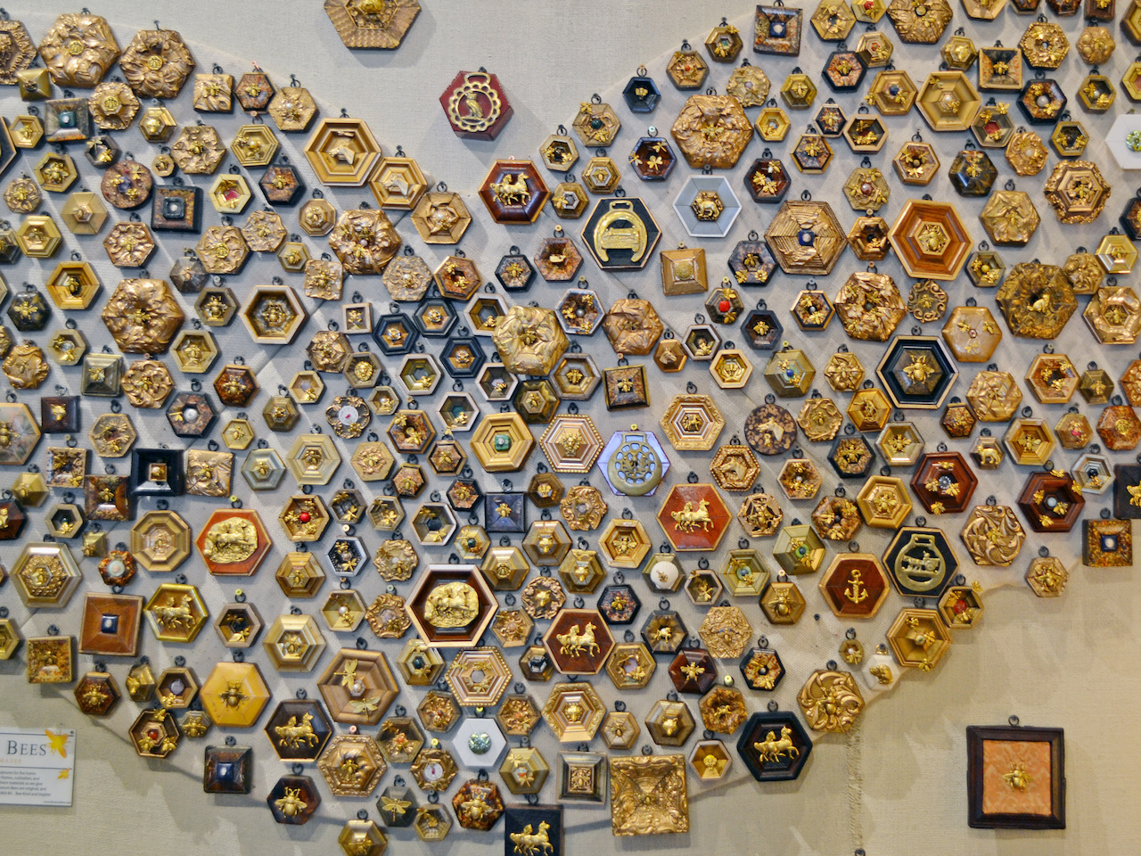 Buy one or buy the whole swarm as shown here One of a kind museum bees sold at Trace Mayer Antiques
