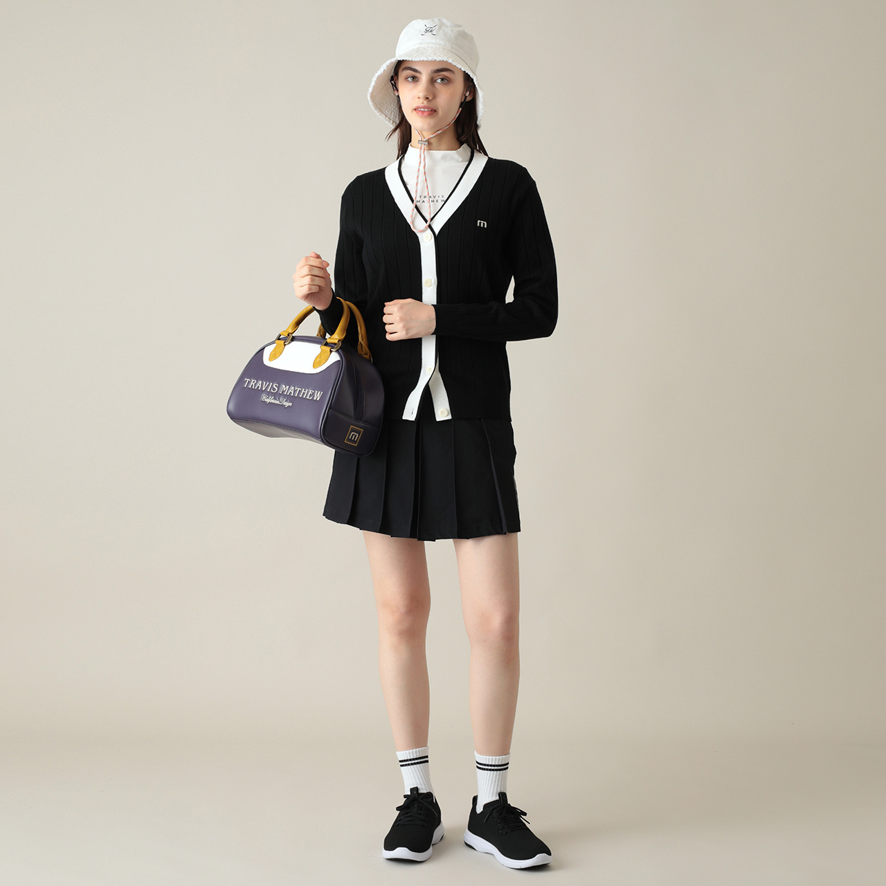 ワイドリブVネックカーディガン(WOMENS)