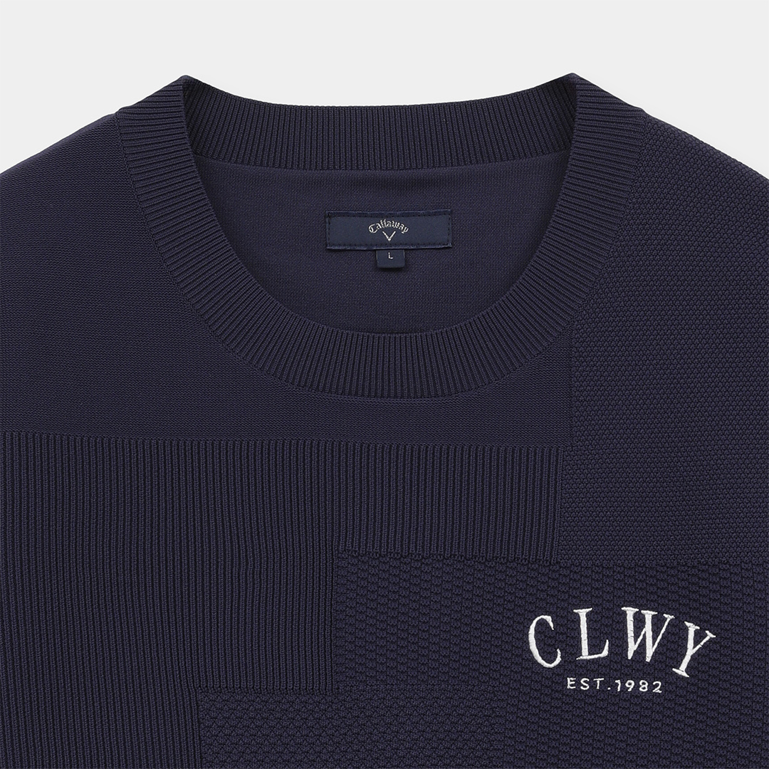 リンクス編みクルーネックニット (MENS)
