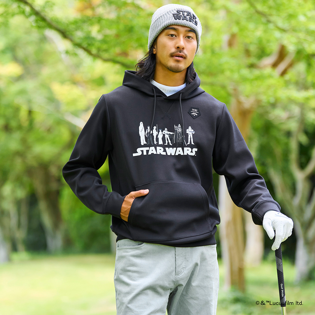 キャロウェイ★ダブルジップアップ パーカー ホワイト ロゴ 総柄 Mサイズ キャロウェイ☆ダブルジップアップ パーカー ホワイト ロゴ 総柄