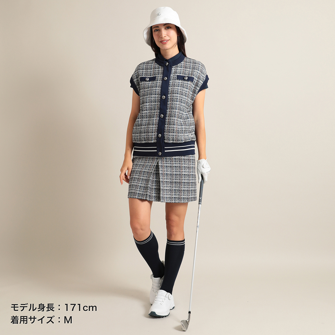 ツイードドッキングニットベスト (WOMENS)