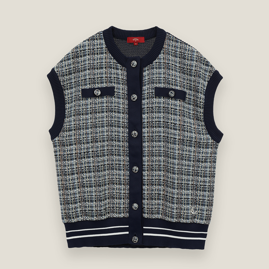 ツイードドッキングニットベスト (WOMENS)