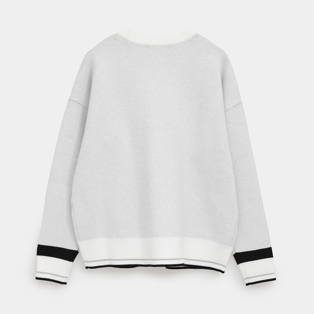 ◆タグ付き◆ アンパスィ コットン クルーネック 長袖 ニット LL ◇タグ付き◇ アンパスィ コットン クルーネック 長袖 ニット LL