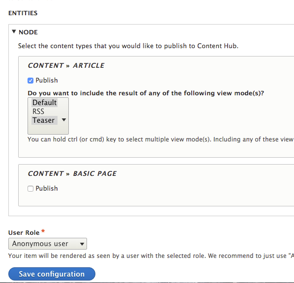 Select a view mode