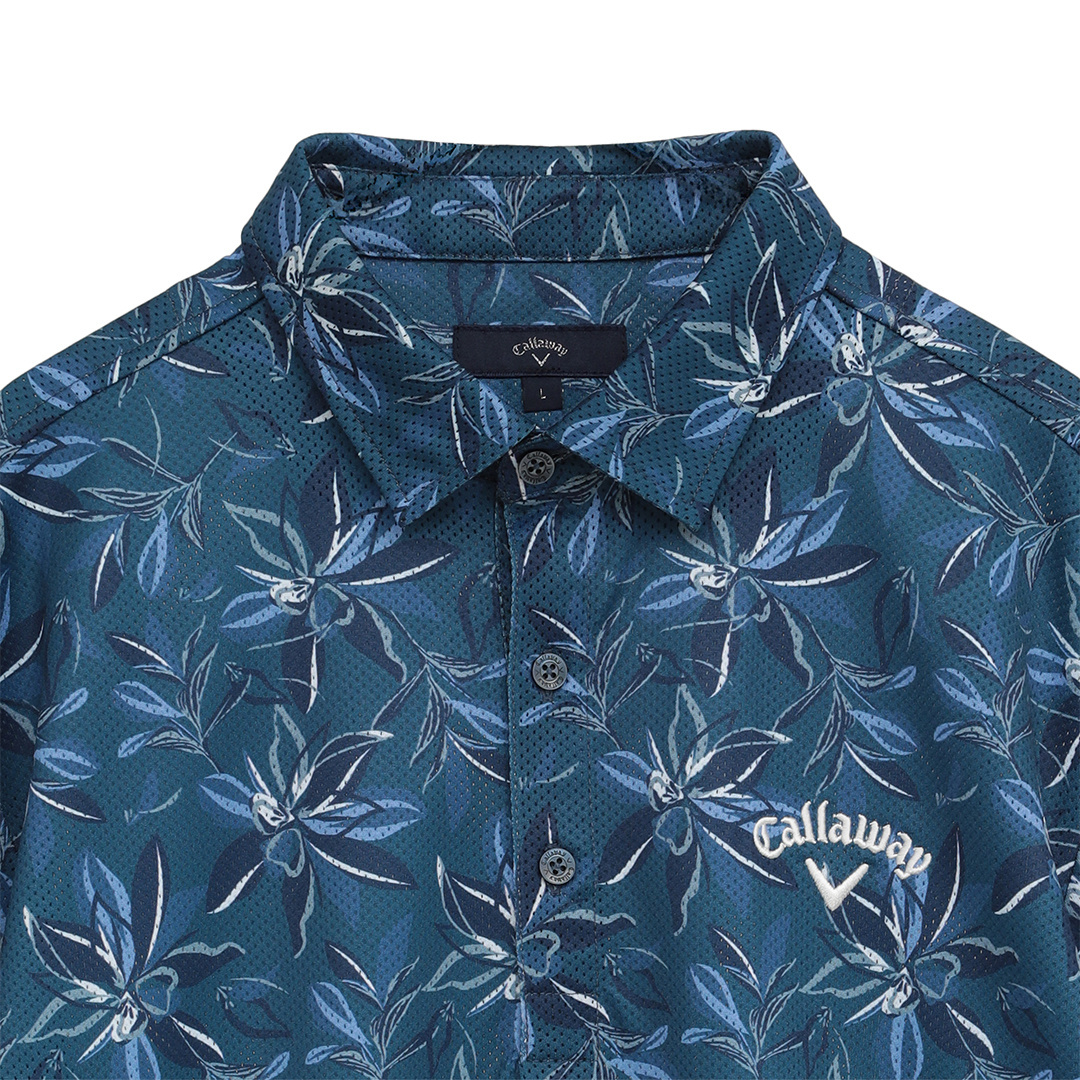 【Callaway 】かざあなメッシュ シャツ Callaway キャロウェイ ゴルフウェア 半袖シャツ 秋 冬 かざあな