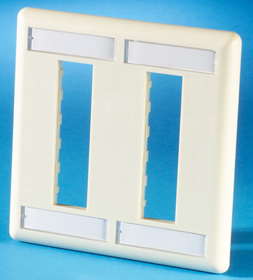 TRACJACK FACEPLATE, EIGHT-PORT (DUAL GANG), PLASTIC