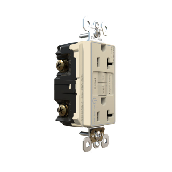 Light Almond Controlled GFCI Receptacle