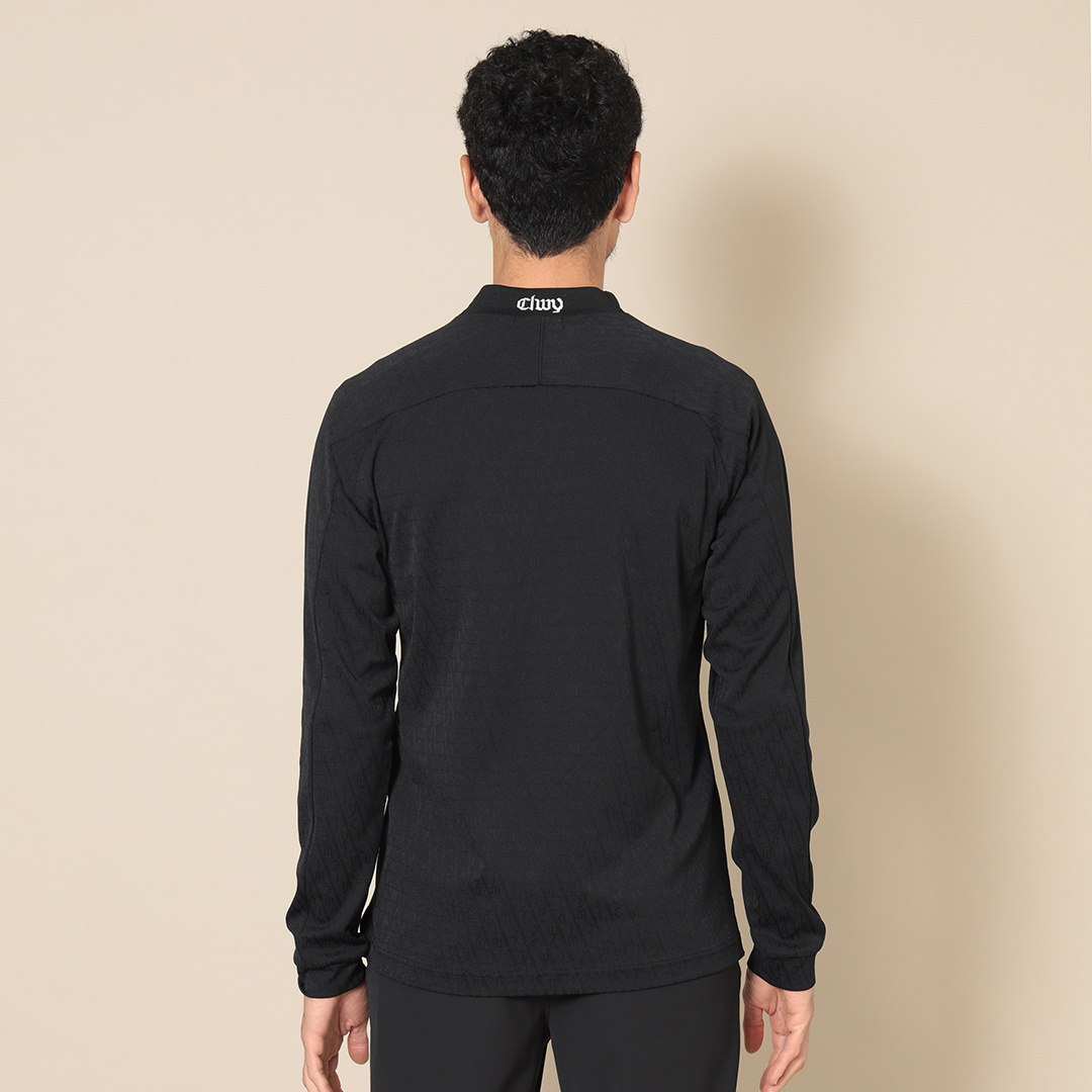 ロゴジャカードモックネックシャツ (MENS)