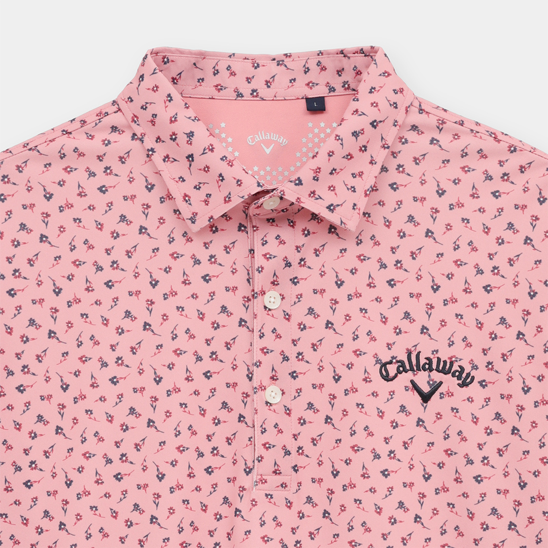 ミニカノコ小花プリント半袖シャツ ※4Lサイズあり (MENS)