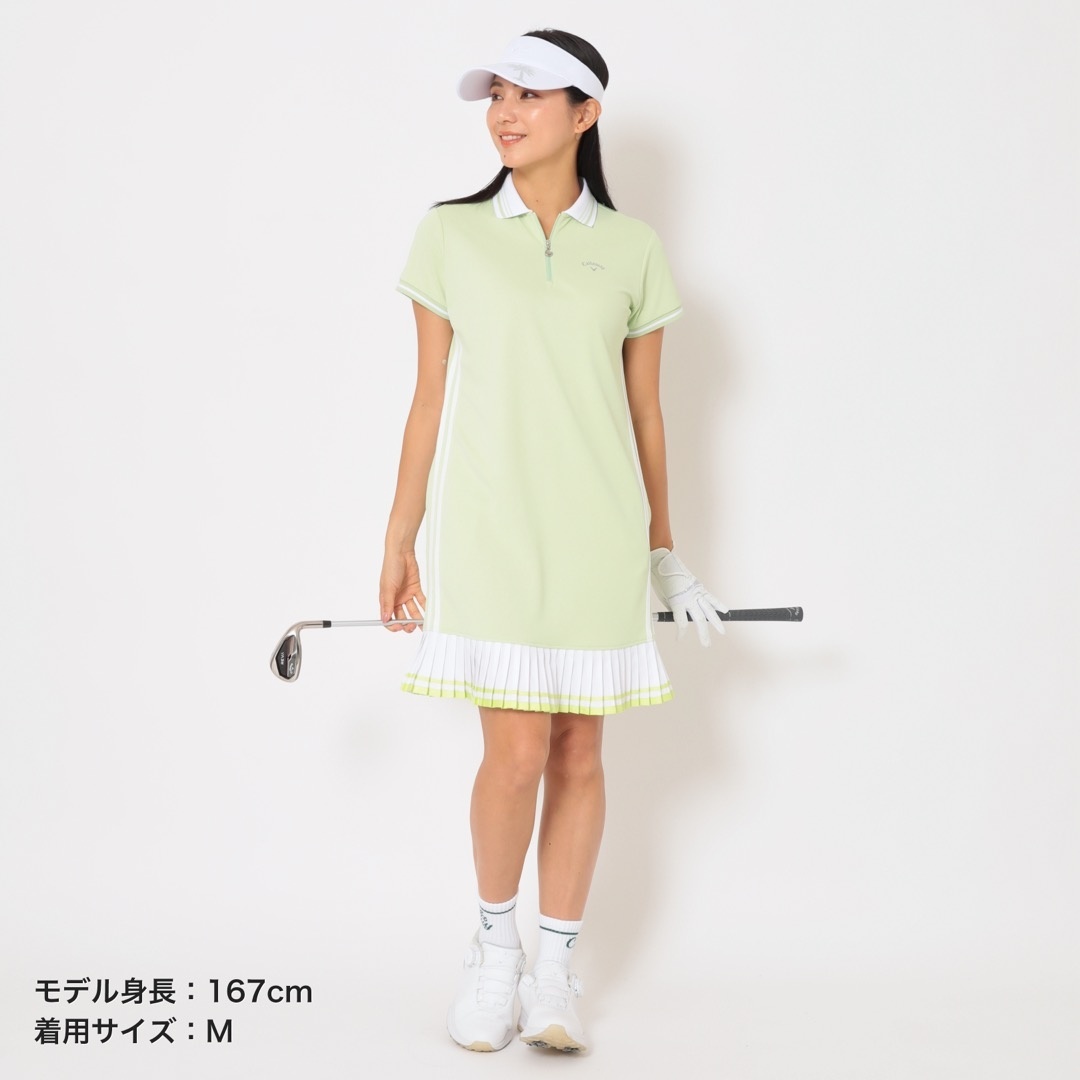 UVカット裏クール半袖ポロワンピース (WOMENS)