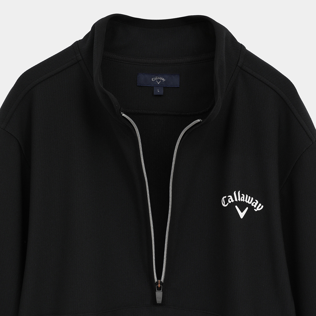 【韓国モデル】MARK＆LONA ハーフジップ モックネック シャツ ブラック 韓国モデル】MARK＆LONA ハーフジップ モックネック シャツ ブラック