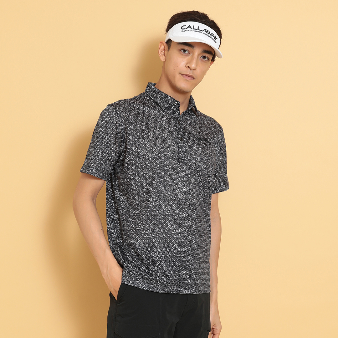 かざあなメッシュボタニカルプリントシャツ ※4Lサイズあり