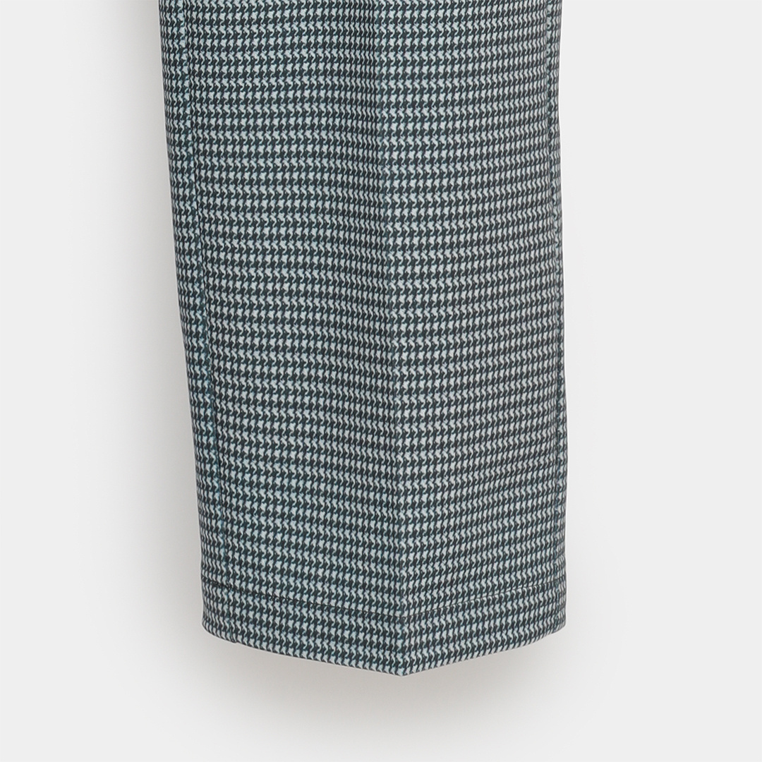 ストレッチピケチェック柄テーパードパンツ (MENS)