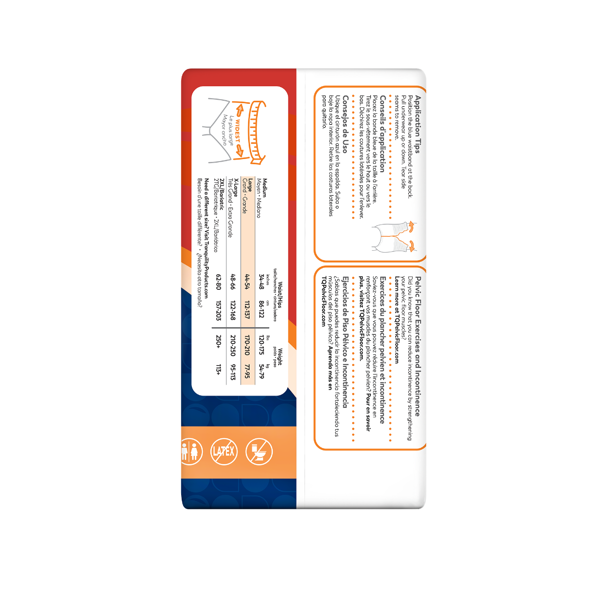 Tranquility Overnight Underwear, Large - 64/case (TQOUL Health & Beauty Health Care Incontinence Aids) photo
