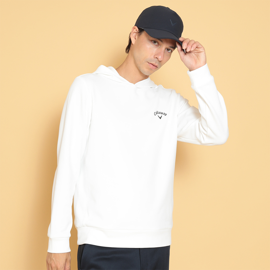 【CALLAWAY】新品未使用　裏起毛ダブルニットフーディシャツ　メンズ３Ｌ 裏起毛ダブルニットフーディーシャツ (MENS)