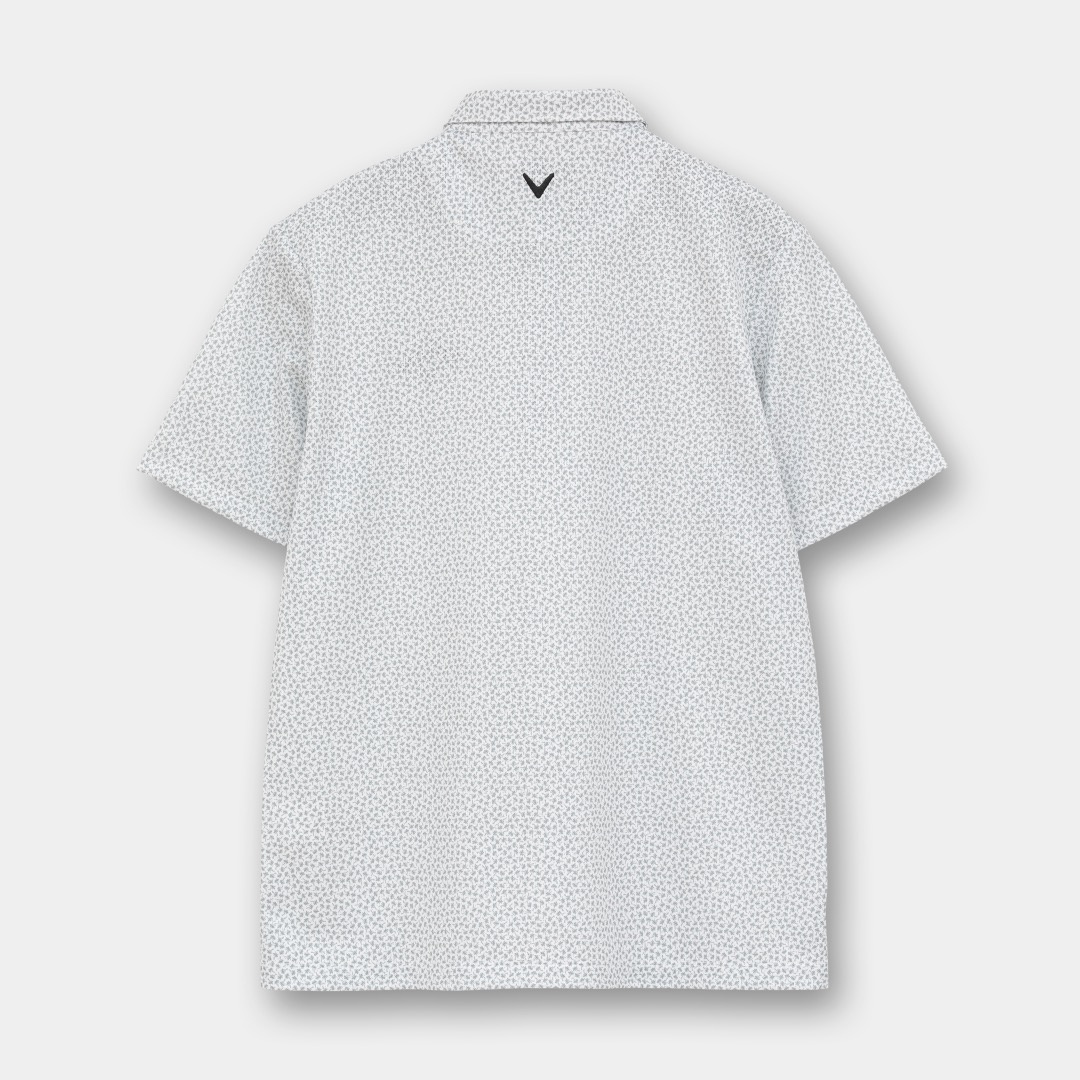 かざあなメッシュ小ヤシの木総柄半袖シャツ ※4Lサイズあり (MENS)