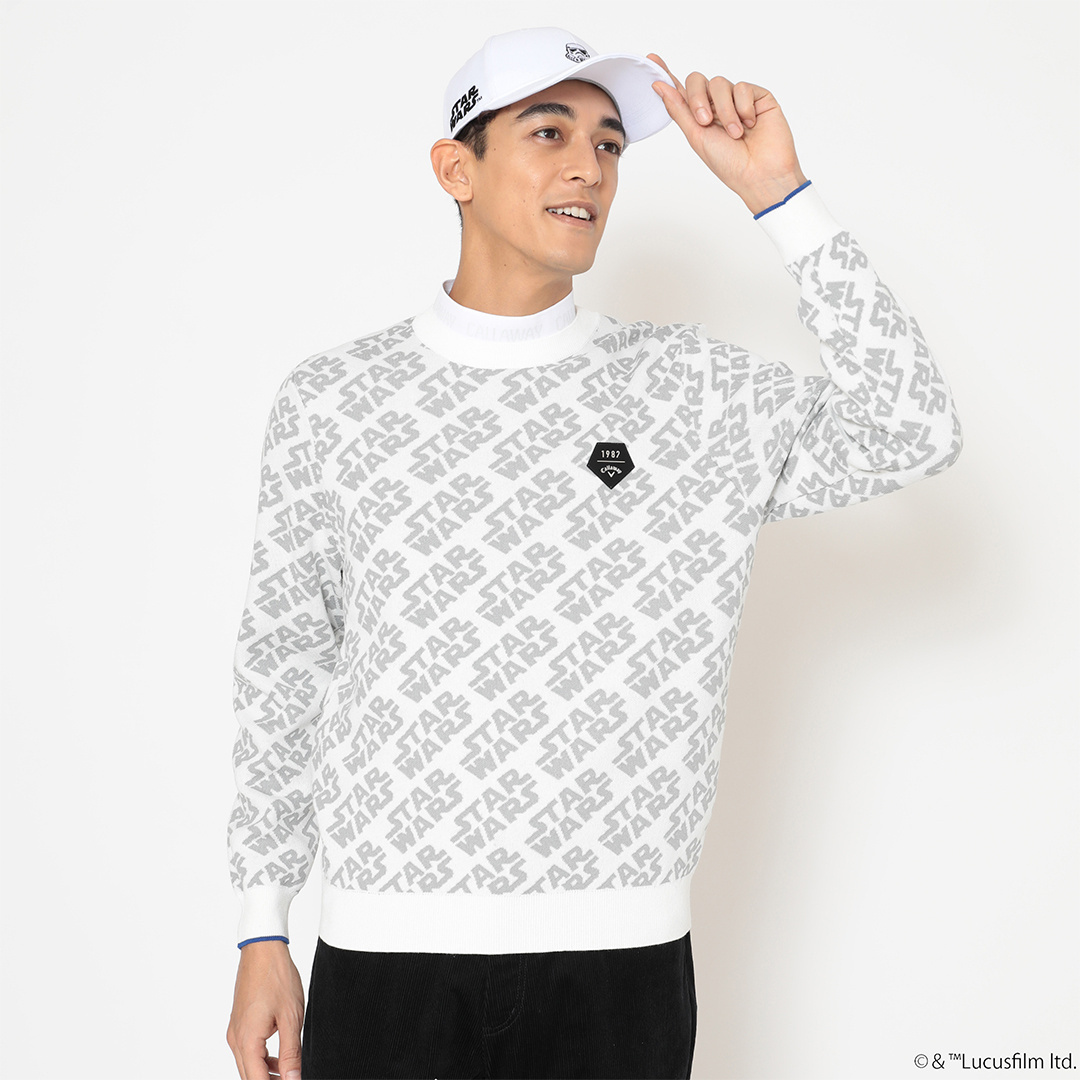 スター・ウォーズ グラフィック ニット(サイズ48) オンライン限定】スター・ウォーズ/ジャカードクルーネックニット ※4L