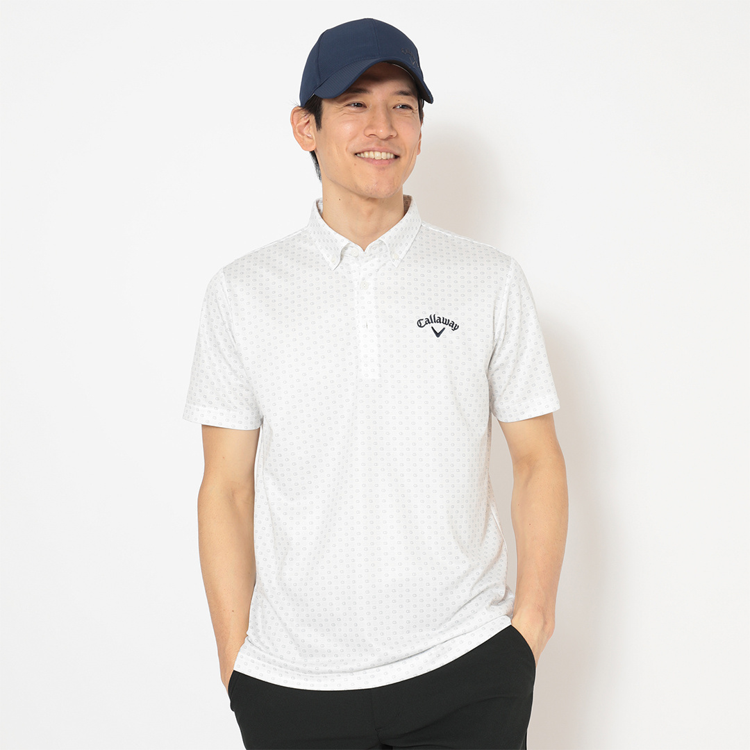 フェトウス FOTUS ハニカム柄 半袖サイクルシャツ サイバー系 ハニカムメッシュ総柄ロゴ半袖シャツ (MENS)