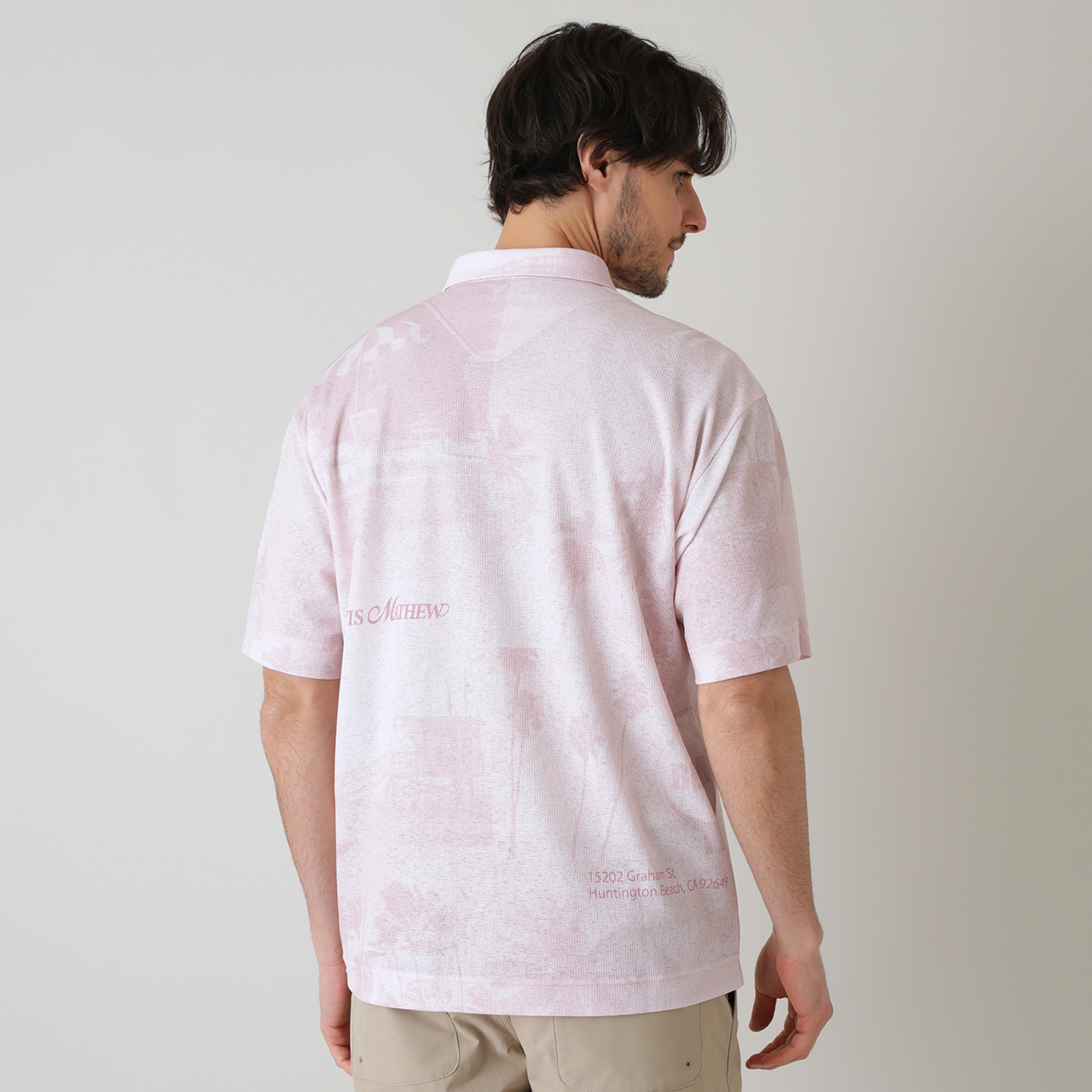 パネルプリント半袖ポロ(MENS)