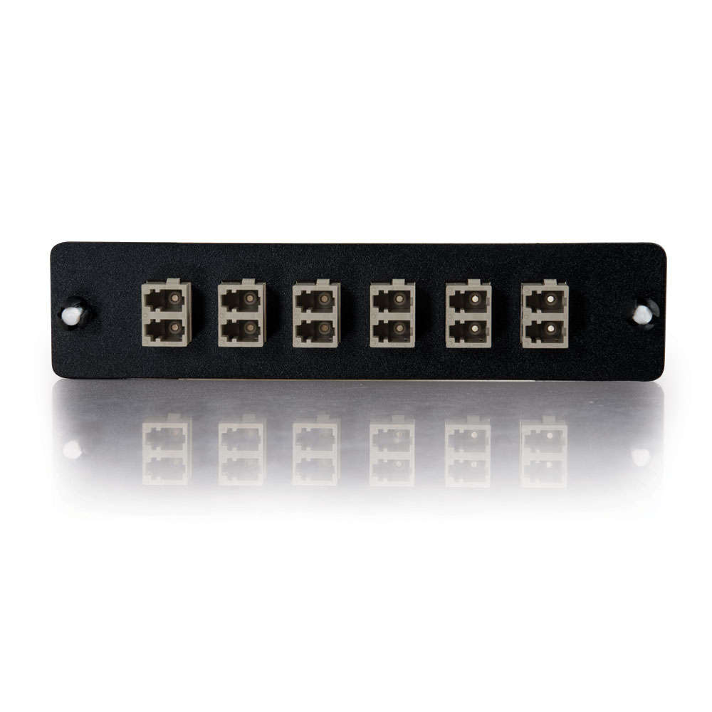 12-Strand, LC Duplex, PB Insert, Multimode, Beige Adapter Panel