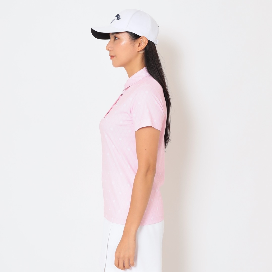 カノコ飛び柄半袖シャツ (WOMENS)