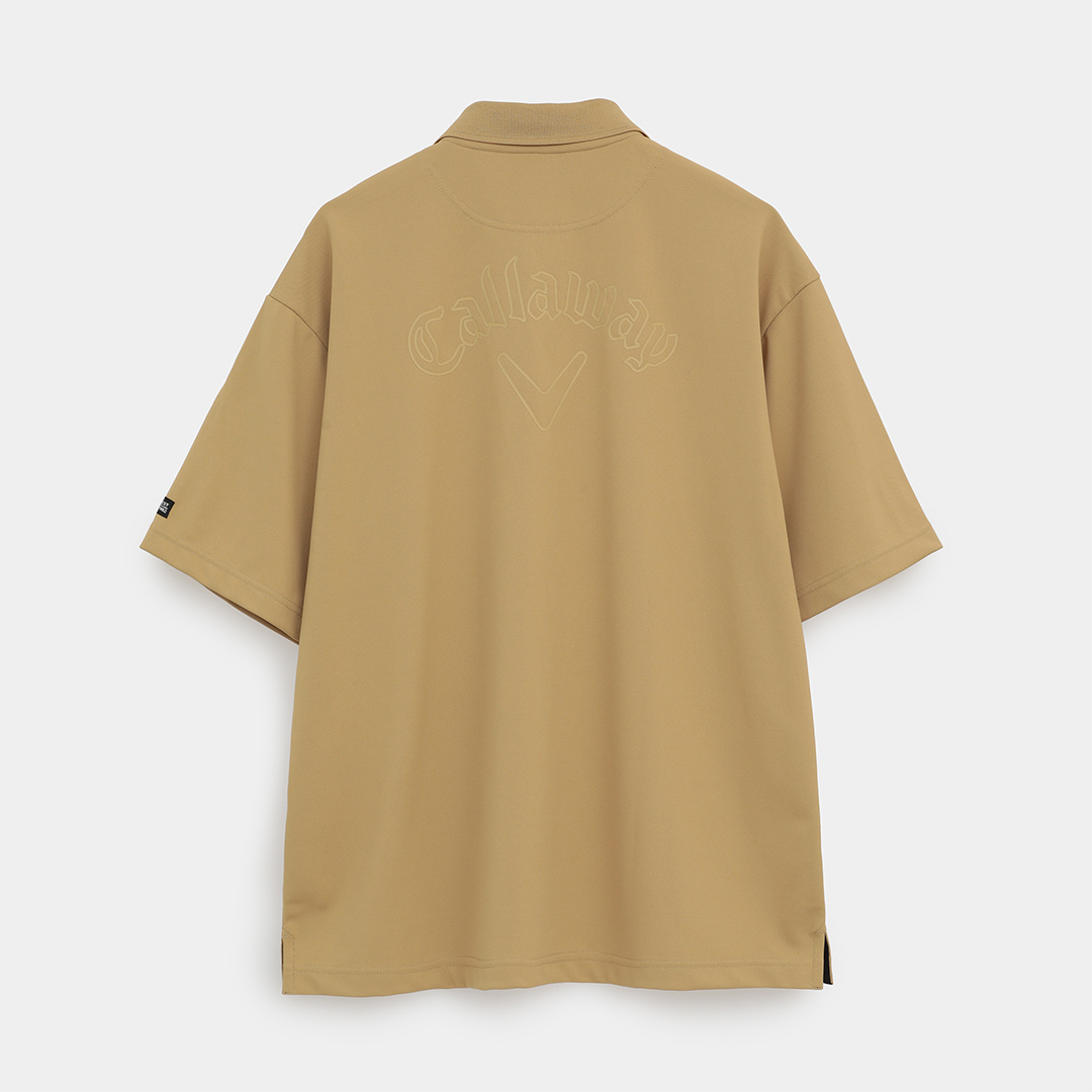 ポリエステルカノコオーバーサイズ半袖ポロシャツ (MENS)