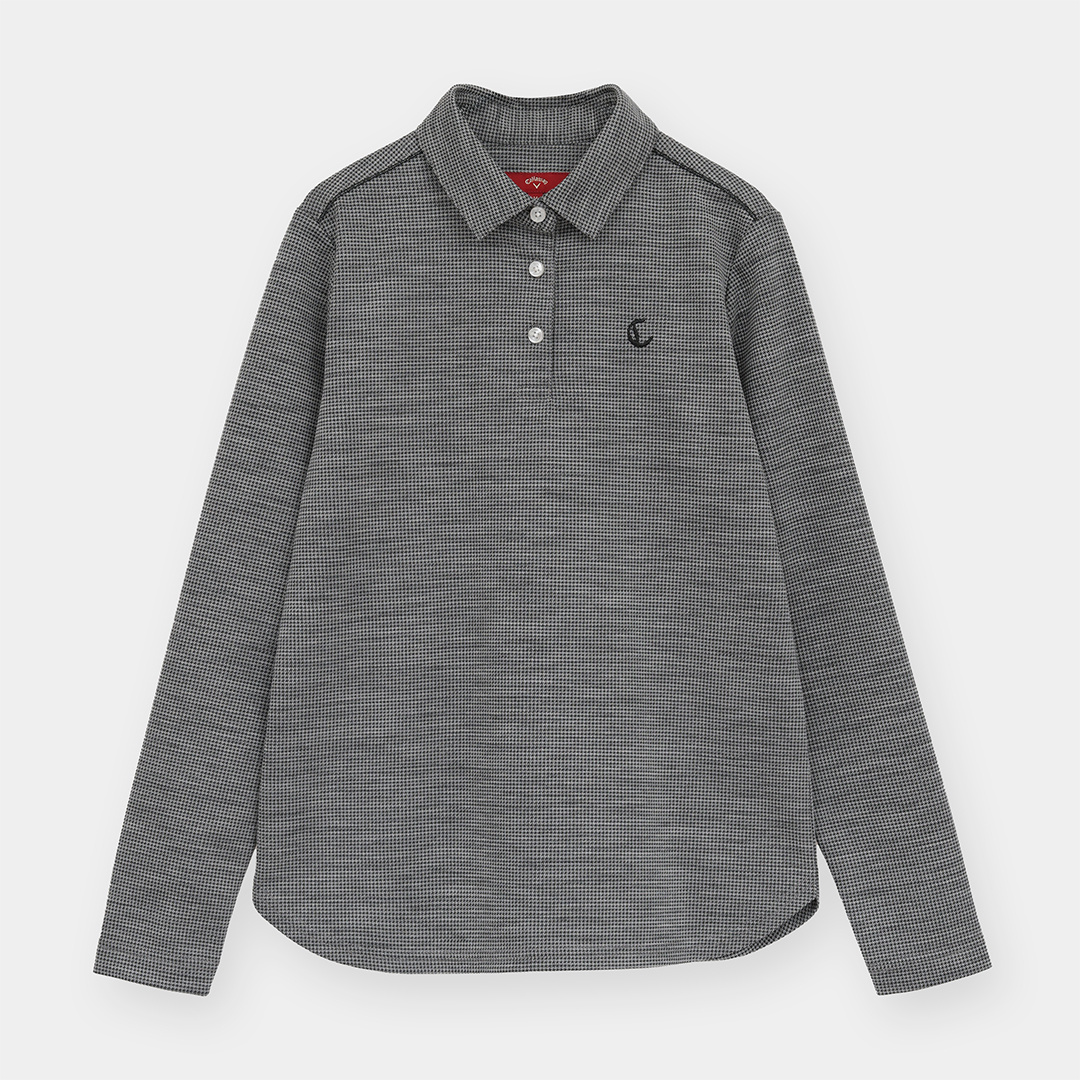 クリアウール千鳥ジャカードシャツ (WOMENS)