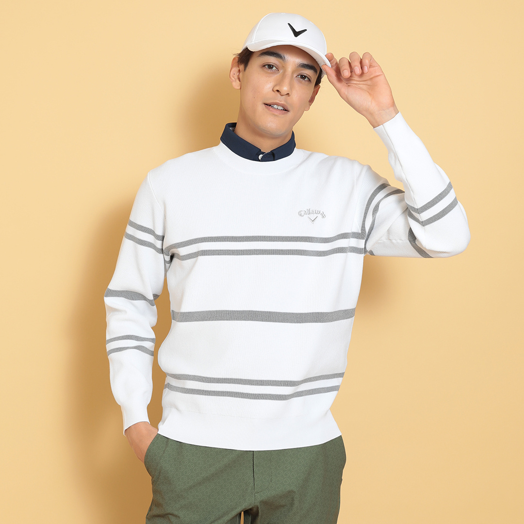 片畦クルーネックニット (MENS)