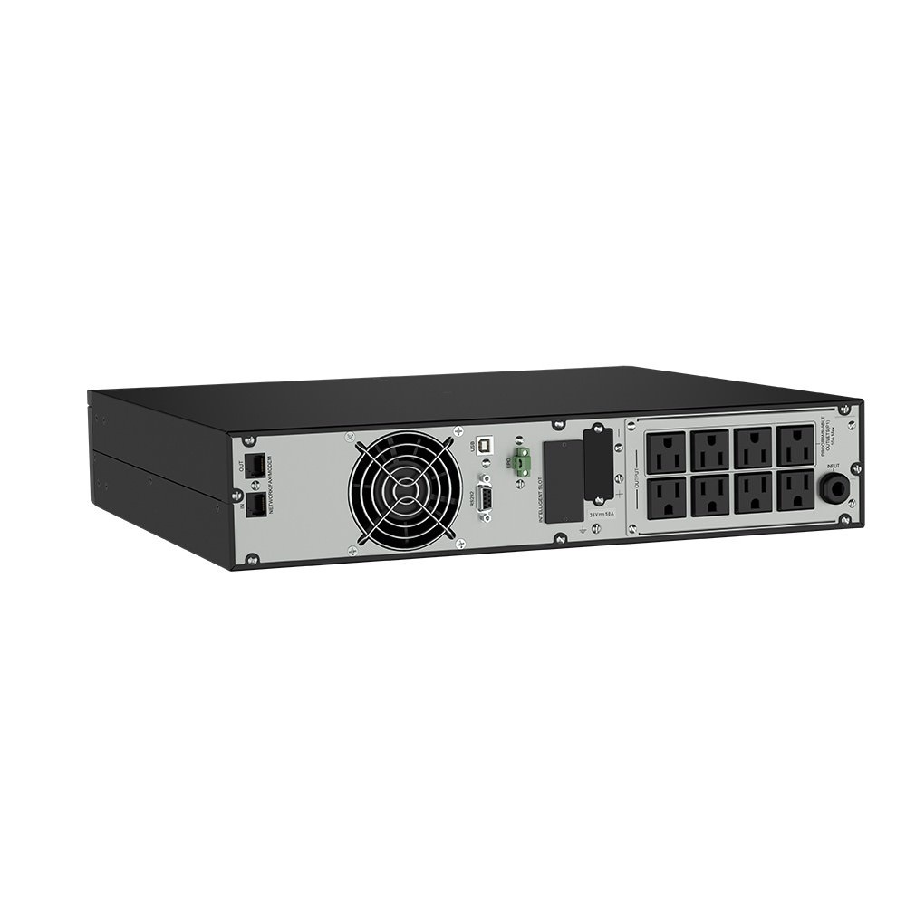 UPS, Online, LCD, 1500VA, 120V, 2U, (8) 5-15R, 5-15P Cord