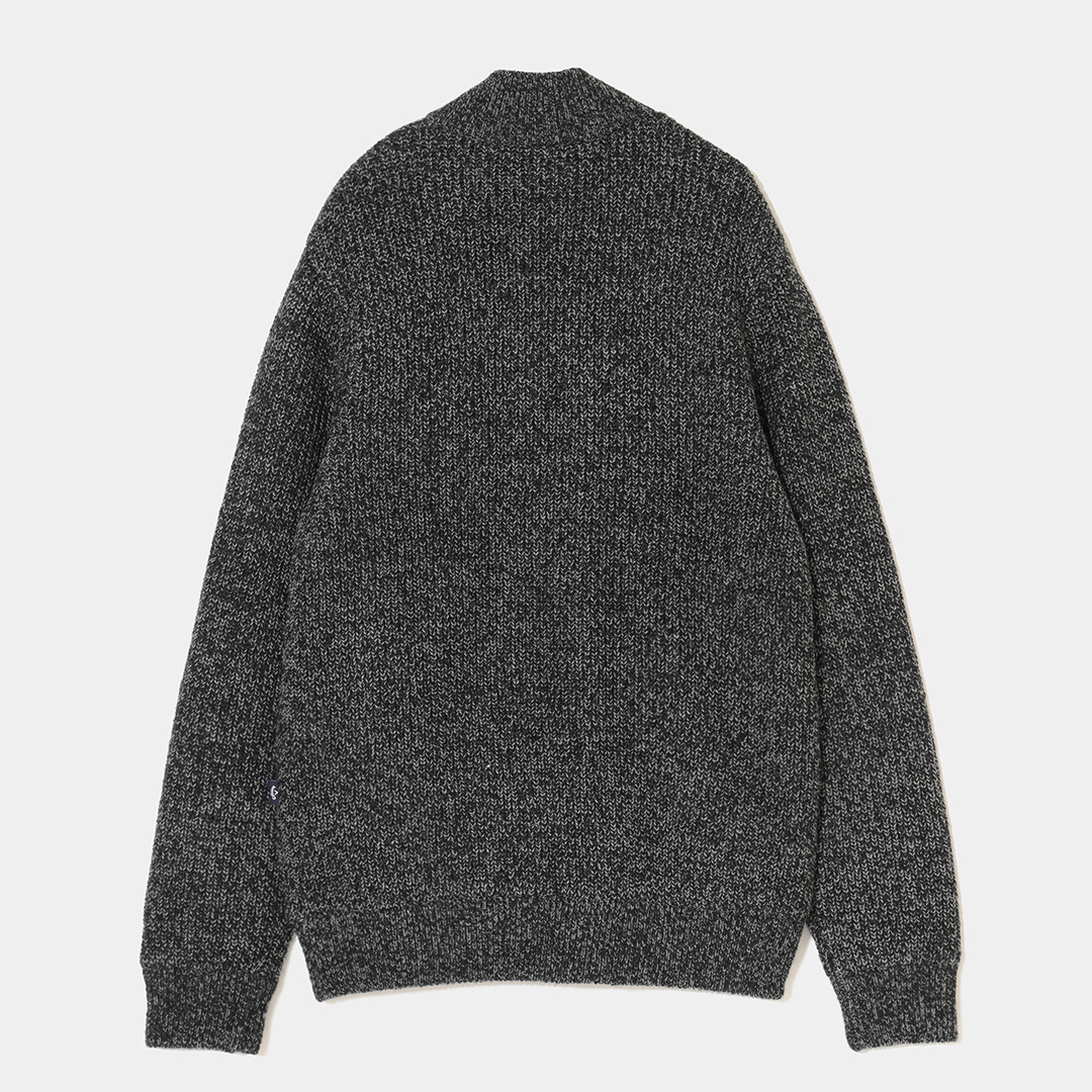 裏地付き畦編みフルジップニット ※4Lサイズあり (MENS)