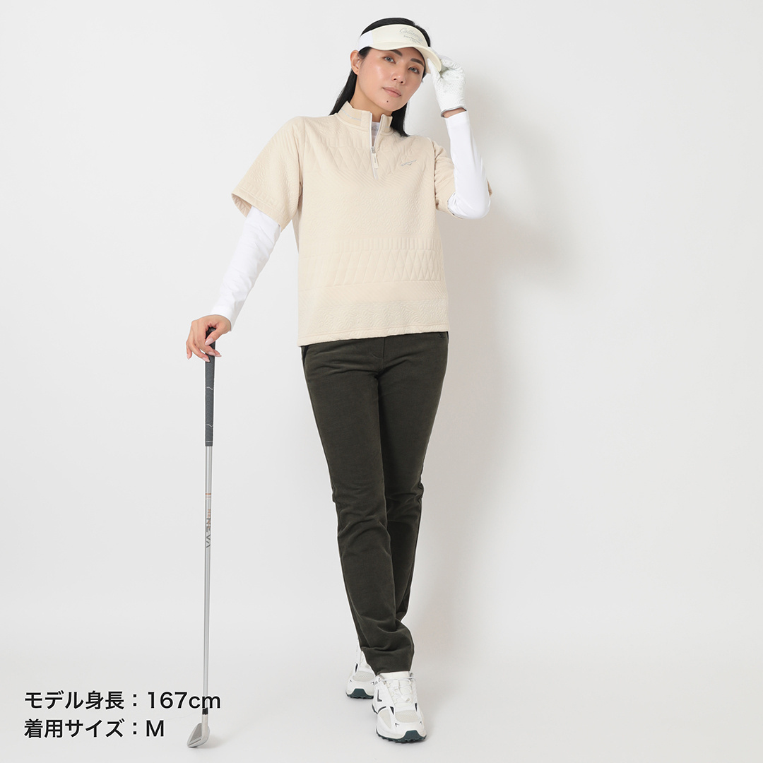 西村優菜プロ着用】フクレジャカード半袖ハーフジップスウェット (WOMENS)