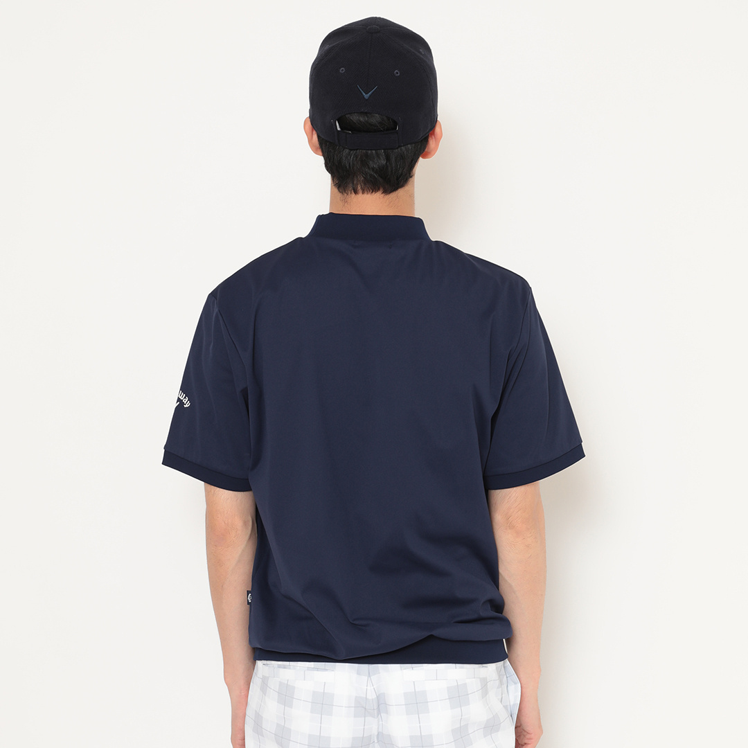 スムース半袖モックネックシャツ ※4Lサイズあり (MENS)