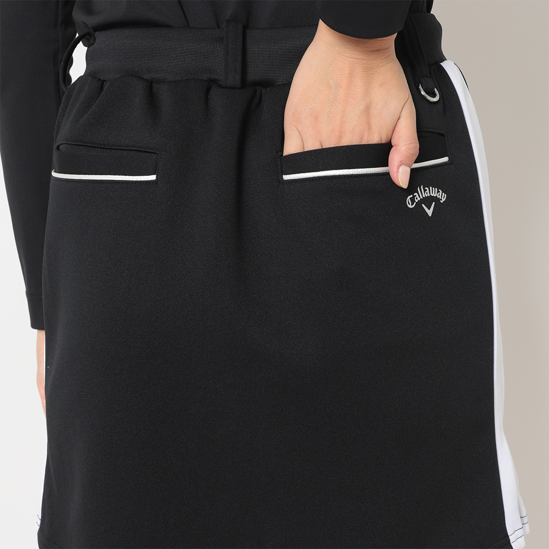 週末割引★Callaway レディースフード付きセーター　スカートセット ダブルニットスカート (WOMENS)