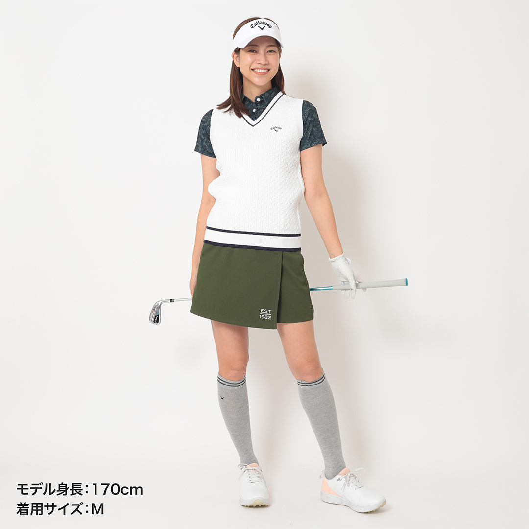 2WAYストレッチピケキュロットスカート (WOMENS)