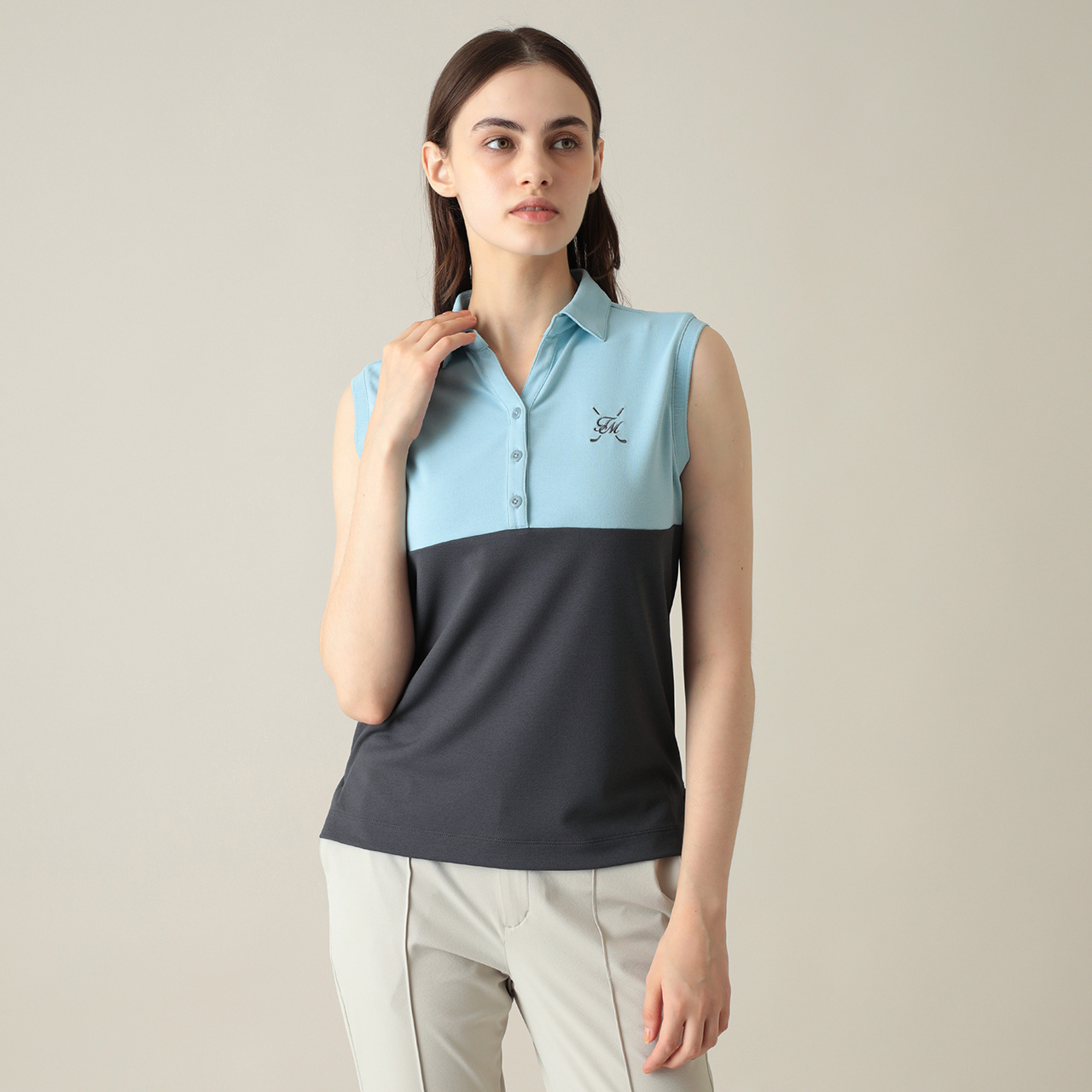 遮熱UVカット ノースリーブポロ(WOMENS)