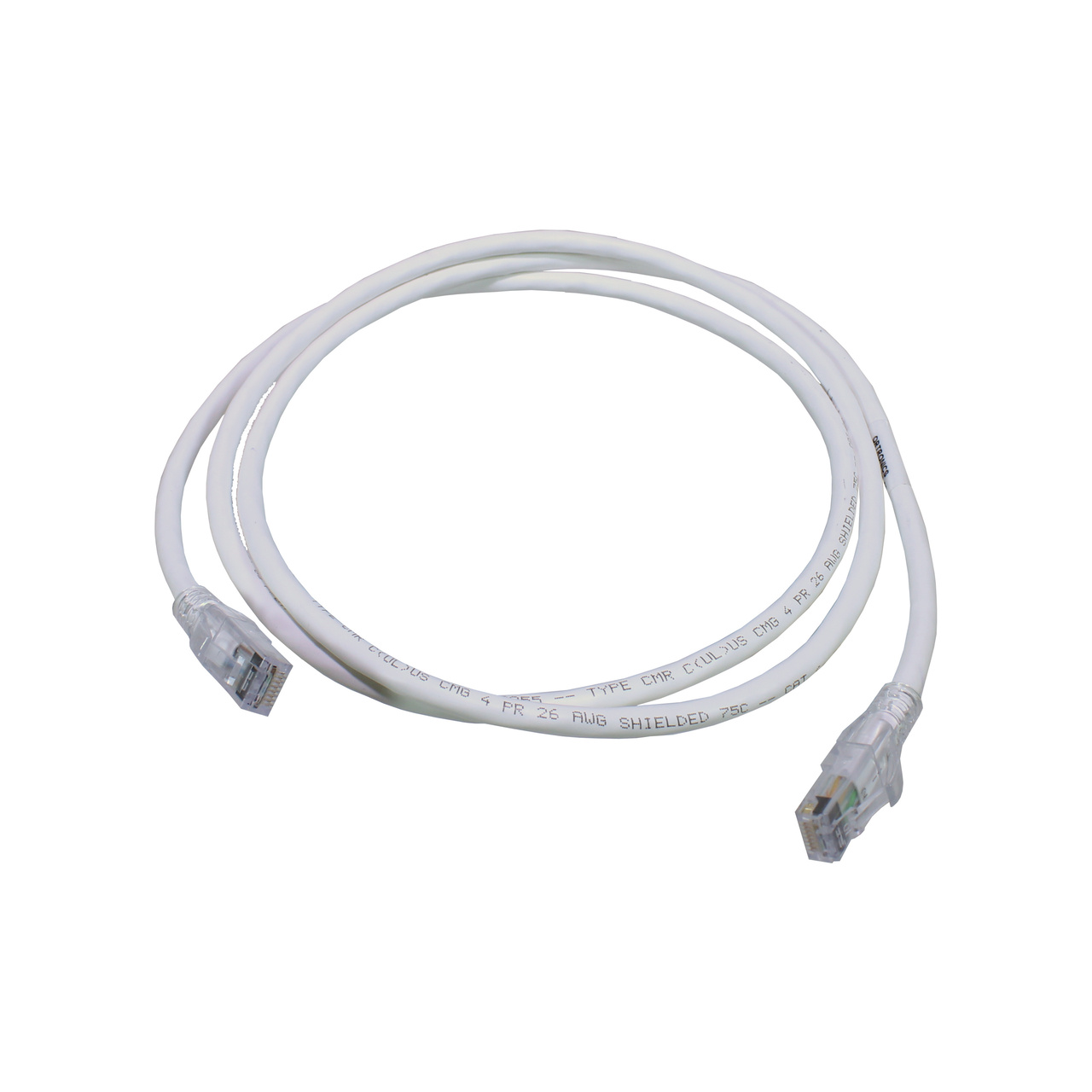 Category 6A TechChoice modular patch cord, 20', white Patch Cords and