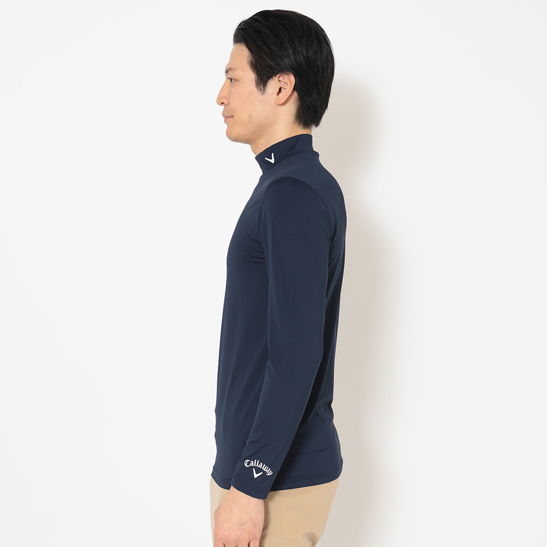 シングルジャージ長袖モックネックインナー (MENS)