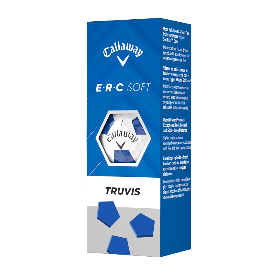 E・R・C SOFT TRUVIS ホワイト/ブルー ボール【数量限定】
