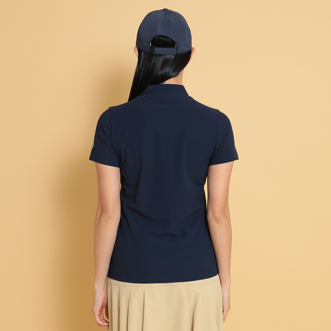 RayBlockカノコ半袖モックネックシャツ (WOMENS)