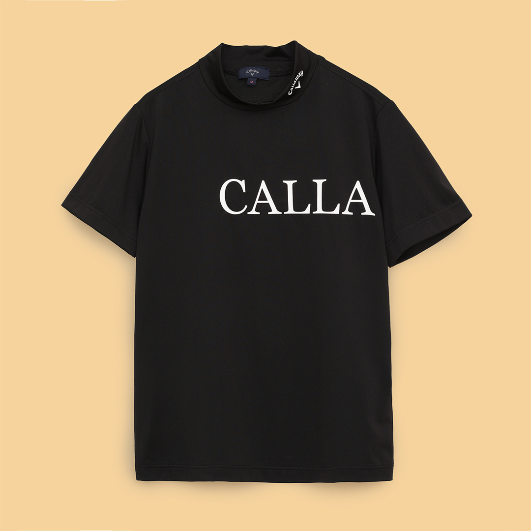 ポリエステルスムース半袖モックネックシャツ (WOMENS)