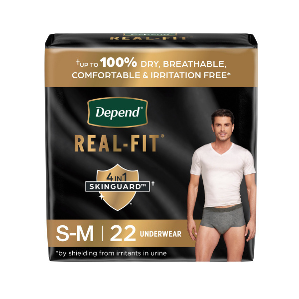 Depend Real Fit for Men, Small/Medium - 44/case (KC50976 Health & Beauty Health Care Incontinence Aids) photo