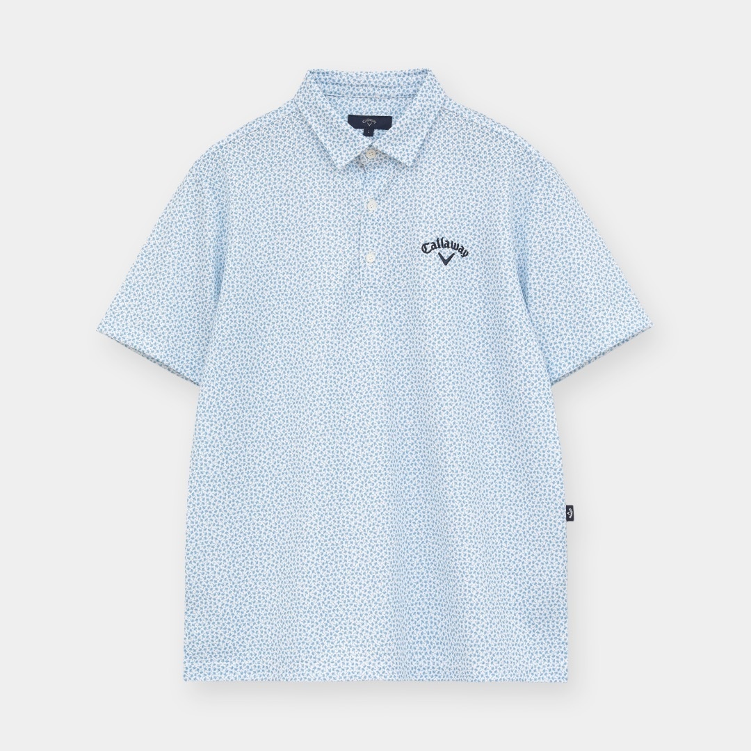 かざあなメッシュ小ヤシの木総柄半袖シャツ ※4Lサイズあり (MENS)