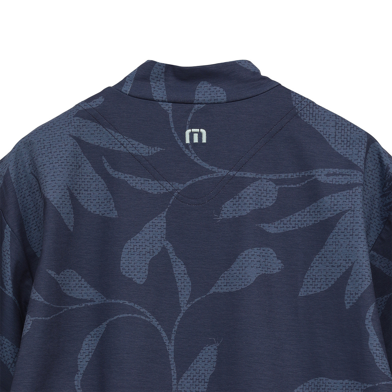 フラワー柄 半袖 モックネック(MENS)