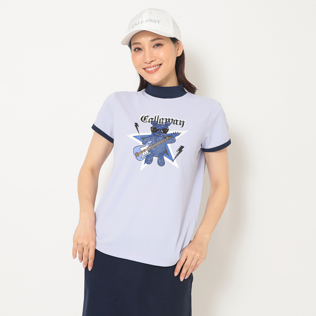 新品タグ付き未使用　CALLAWAY キャロウェイ　半袖モックネックシャツ　L RayBlockカノコ半袖モックネックシャツ｜キャロウェイの