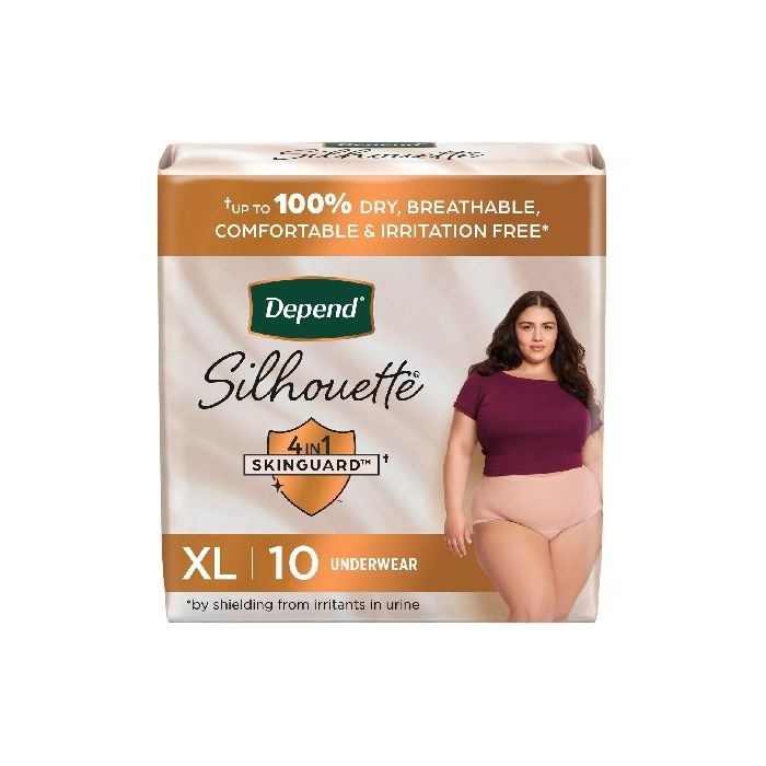 Depend Silhouette for Women, X-Large - Bag of 10 (DEWXLT Health & Beauty Health Care Incontinence Aids) photo